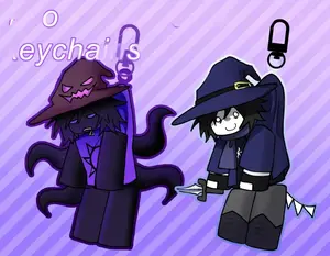 Forsaken Two Time & Azure Keychain Charms, Perfect for Fans & Collectors, Cute Acrylic Accessories for Bags, Backpacks, Gifts