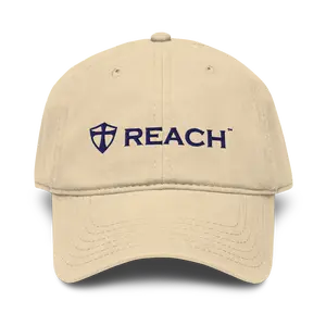 REACH Brand Embroidered Garment-Washed Baseball Cap