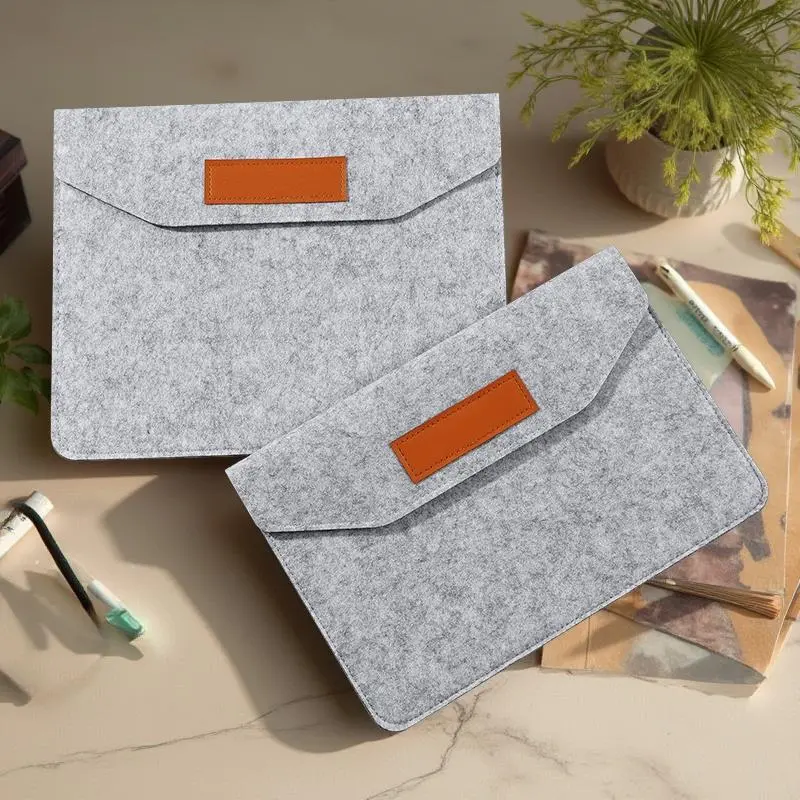 Solid Color Felt Tablet Case, Portable Tablet Storage Bag, Tablet Protective Cover for iPad, Huawei, Samsung, Xiaomi