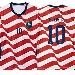 Unisex USA Pride Soccer Jersey - Red White and Blue Inspired Quick-Dry Moisture-Wicking Crew Tee, Quality Alternative Fan Top, Support Small Business, Versatile Menswear Option, Soccer Jerseys