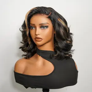 [Live Crazy Deal]ShowRealHair Glueless 7x5 Wig Natural Black Side Part Wig Natural Black 180% Density Wigs For Black Women Brown Color Brazilian Virgin Human Hair Honey Blonde Highlight Color