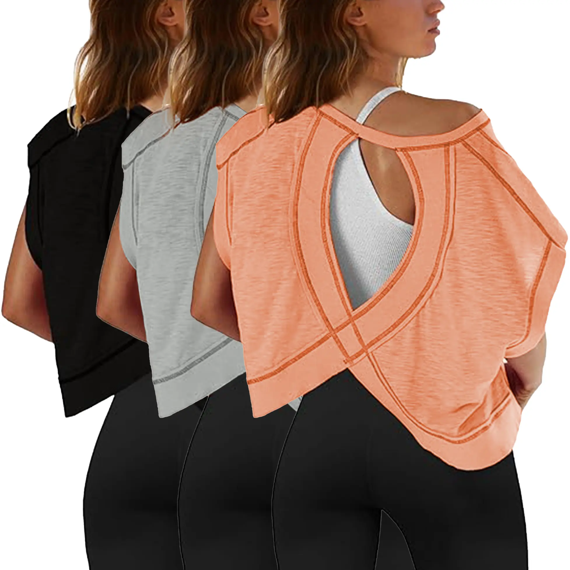3pcBlack+Grey+Coral