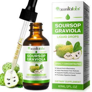 Soursop Graviola Liquid Drops 2 Fl Oz | Natural Extract for Immune Support Cell Regeneration & Liver Health | Powerful Antioxidant | Fast Absorption Formula | Men & Women