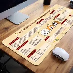 Extra Large Cute Animal & SQL Cheat Sheet Mouse Pad Extra Large Gaming Desk Pad 35x16 Inch Computer Keyboard Mousepad with Non-Slip Rubber Base Durable Stitched Edge Perfect Gift for Home and Office