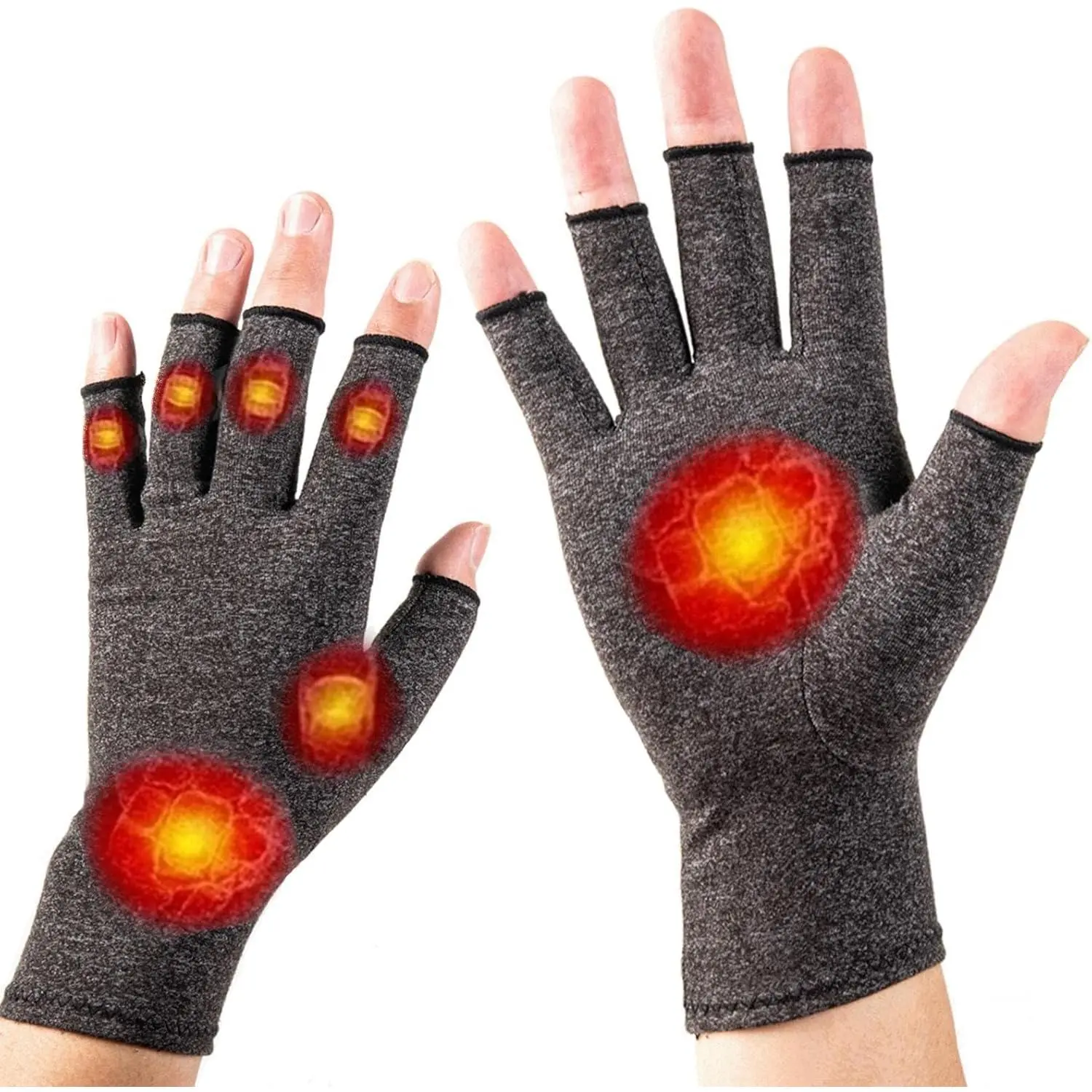 Arthritis Gloves Women Men,Strengthen Compression Gloves to Alleviate Carpal Tunnel, Rheumatoid,Tendonitis, Arthritis Pain Relief Gloves,Fingerless Gloves for Computer Typing and Daily Work - Medium