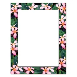 Sarah's Plumeria Letterhead Laser & Inkjet Printer Paper, 25 Sheet Pack (olh441)