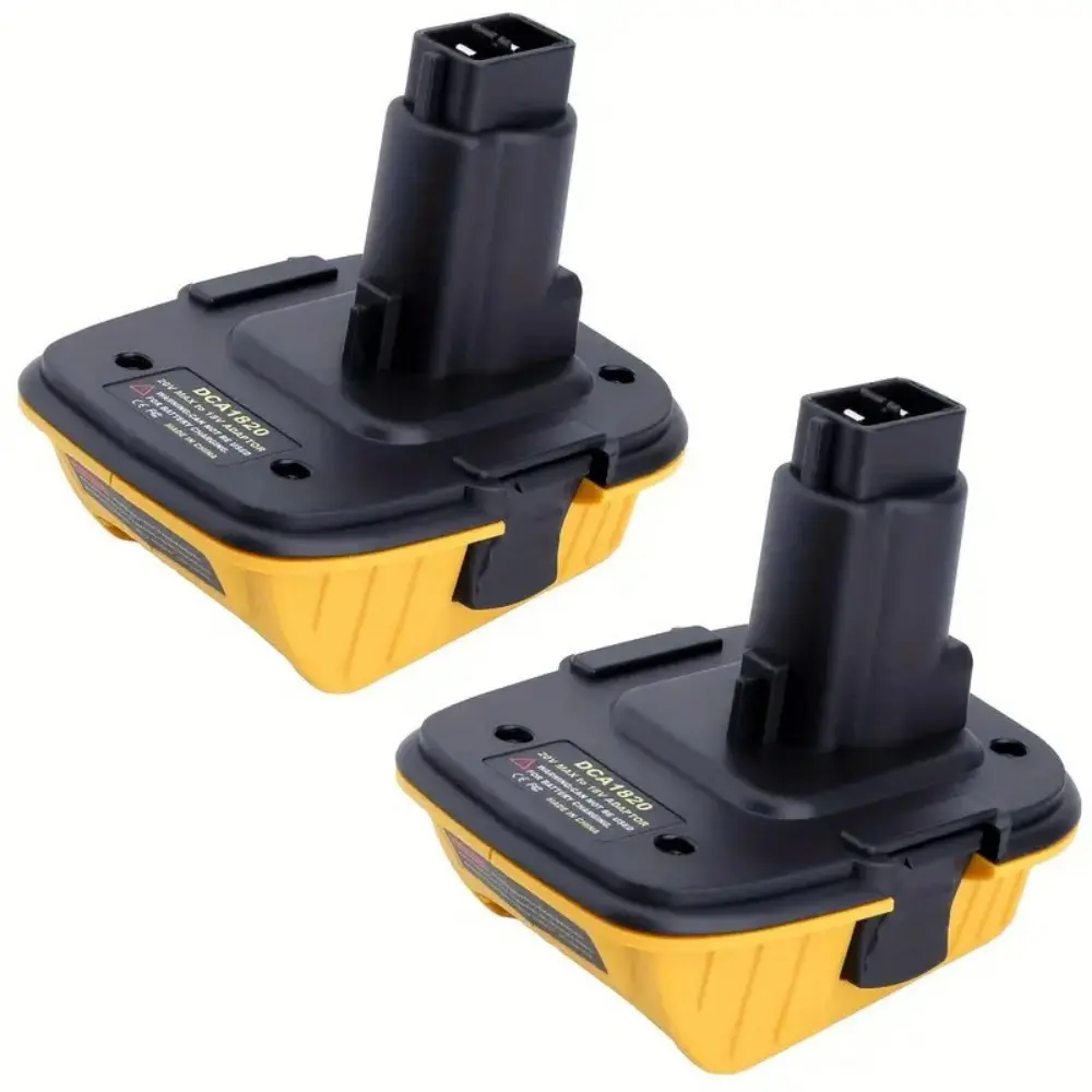 2-Pack OEM Equivalent DCA1820 Voltage Converter Adapter, Converts DeWalt 20V Max XR Lithium Ion Batteries (DCB206, DCB609) to Fit 18V XRP Cordless Power Drills & Tools, Lithium Ion Battery