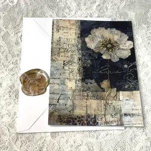 Handcrafted Greeting Card With Printed Design