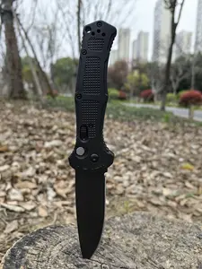 Greenish 9070 Outdoor & Survival Tactical Tool: D2 Steel Blade Pocket Knife with Non-Slip Fiberglass Handle - A Sharp, Multi-Functional EDC Folding Knife
