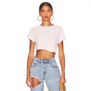 RE/DONE x Hanes Cropped 60's Slim Tee in White