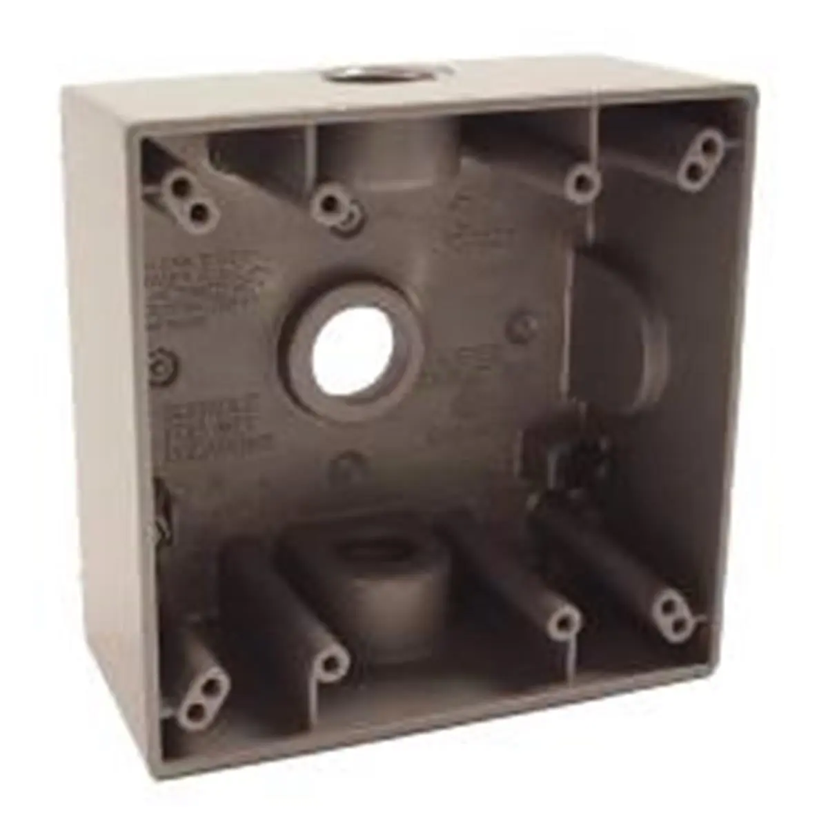 Hubbell Wiring 662055 Gray Weatherproof Double Gang Box with 3.5 in. Dual Plug Sockets, 3-Gang Sockets, Power Outlets, 5333-0, Three-Gang Sockets, Power Outlets Sockets