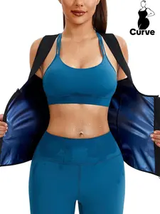 [Plus Size]Women's Basic Solid Color Fabric Zipper Front Shapewear Top Underwear, High Stretch Tummy Control Shaper, Ladies Shapewear for All Seasons