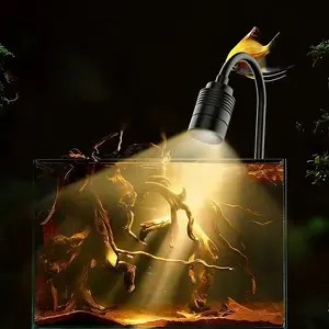 Aquarium Fish Tank Mini Spotlight LED Light Waterproof Clip-On for Small Fish Tank Landscaping Stream Tank Enhance Visibility Bright Illumination