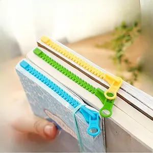 Creative 3D Zipper Style Bookmark, 1 Count Fun Reading Book Folder Page Clip, Cute Book Mark, Novelty Stationery Gift for Boys Girls
