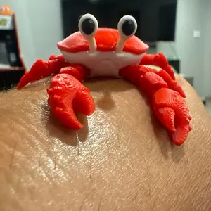 Flexy Crab 3D Printed Fidget Flexi Crab