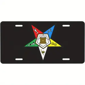 Order of The Eastern Star Nursling Vanity License Plate - 6x12 Inch Thick Aluminum Metal Car Tag with Symbolic Staffs & Stars Design, Pre-Drilled Holes & Anti-Theft Caps for Cars, Trucks, SUVs - Durable Rust-Proof Gift for Americans, Vehicle Decoration, S