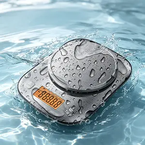 Waterproof Scale  Digital Food Kitchen Scale 5000/0.1g 11lb 0.1g Grams Oz ML Stainless Steel Scale Portion Control