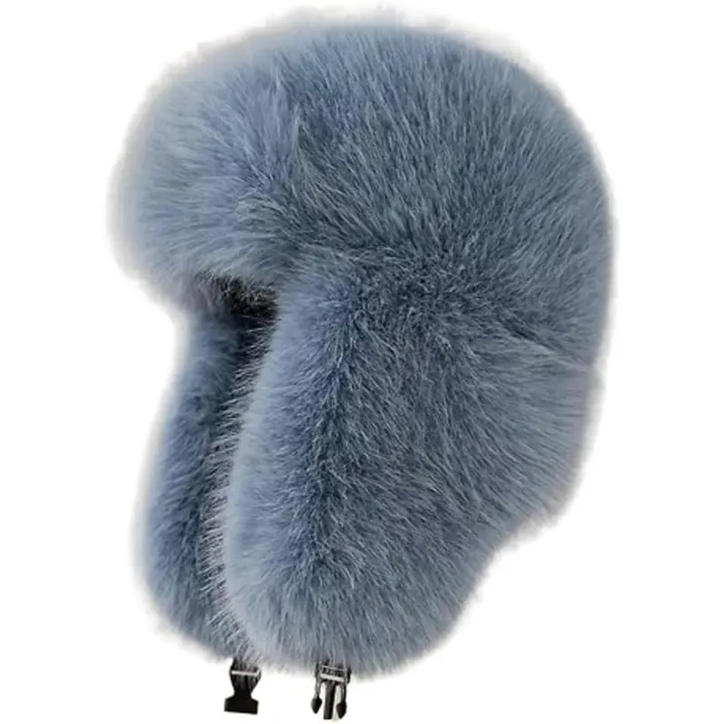 Women's Trapper Hat Faux  Winter Hats Fuzzy Russian Hat with Buckle Trooper Warm Ski Cycling Ear Flap Hat 2025