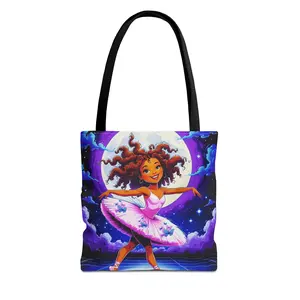 Black Girl Magic Ballerina Tote Bag | Cosmic Dance, Black Girl Magic