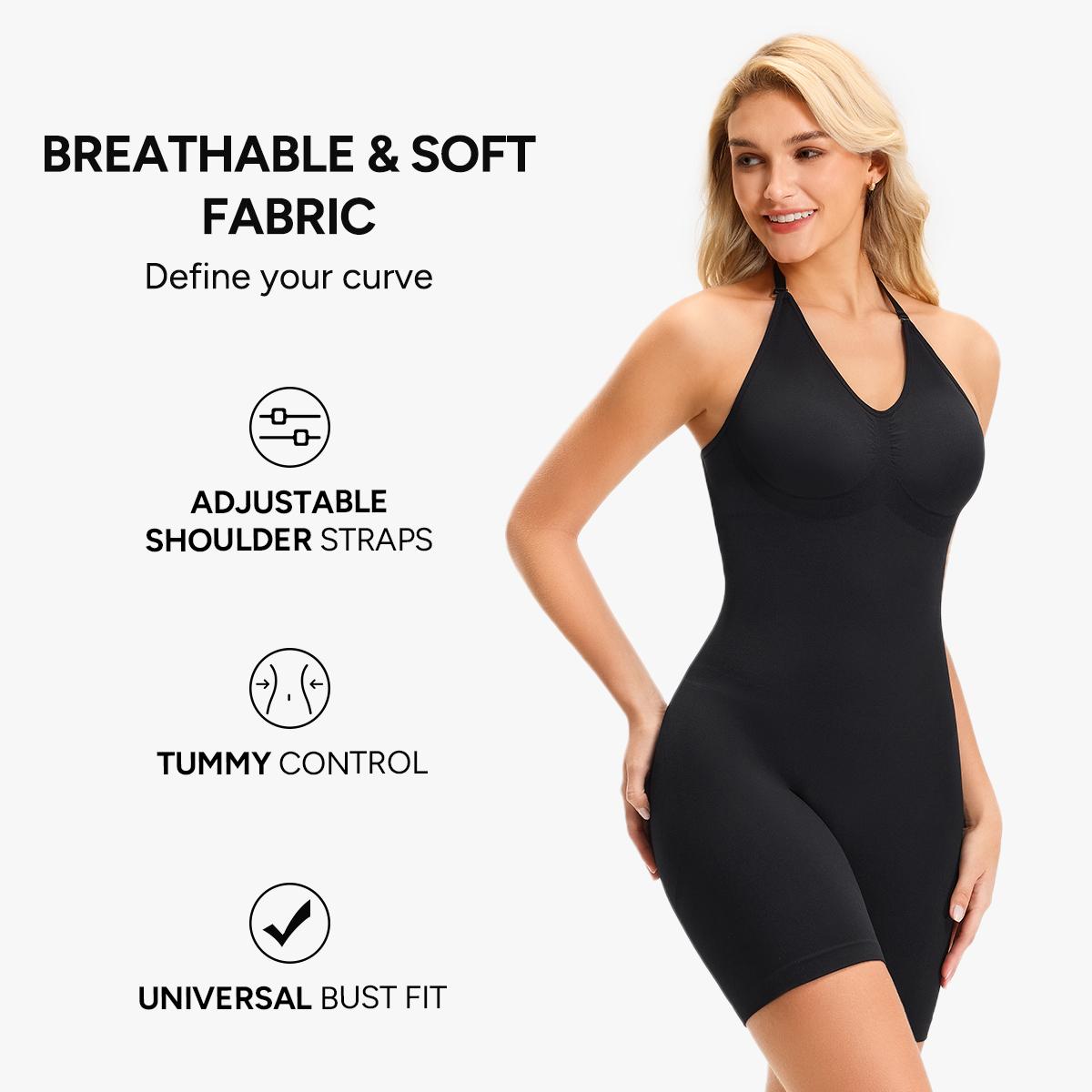 Nebility Women's Bodysuit Shapewear Full Body Stretchy Compression Jumpsuit High Elasticity Body Shaping Fashionable Womenswear