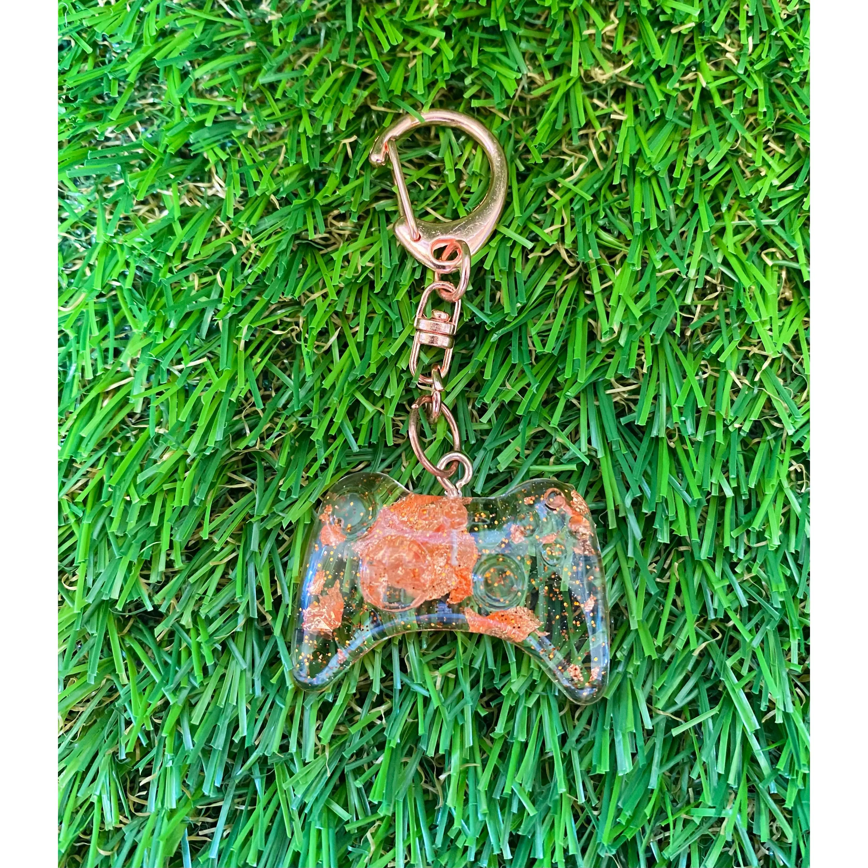 Rose Gold Gaming Keychain