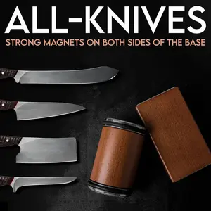 Diamond Whetstone Rolling Sharpener Set, Magnetic Kitchen Tool for Sharpening Knives at Home and in Restaurants