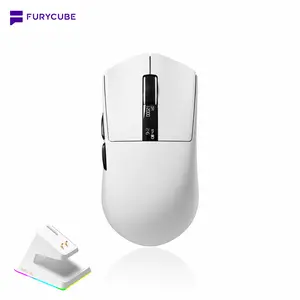 FURYCUBE G9 Ultra Lightweight Gaming Mouse PAW3311 DPI 12000 MAX22000 Screen Gaming Mouse Wireless/Wired Mouse 400mAh 8k Tri-Mode Rechargeable Battery With Charging Dock, Gamingsetup, computeraccelories, gift