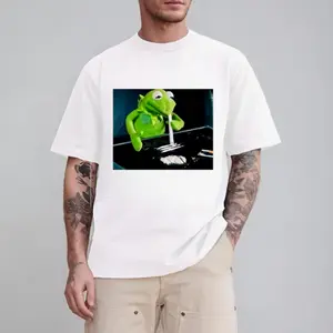Frog Muppet Hipster Funny T-Shirt, Narcos Gift Retro Women Men T-Shirt, Men Clothing Summer, Harajuku Hip-hop, Meme Gift Funny Top Tee Style