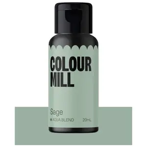 Colour Mill Aqua Blend Water-Based Food Coloring 20 Milliliters, Sage