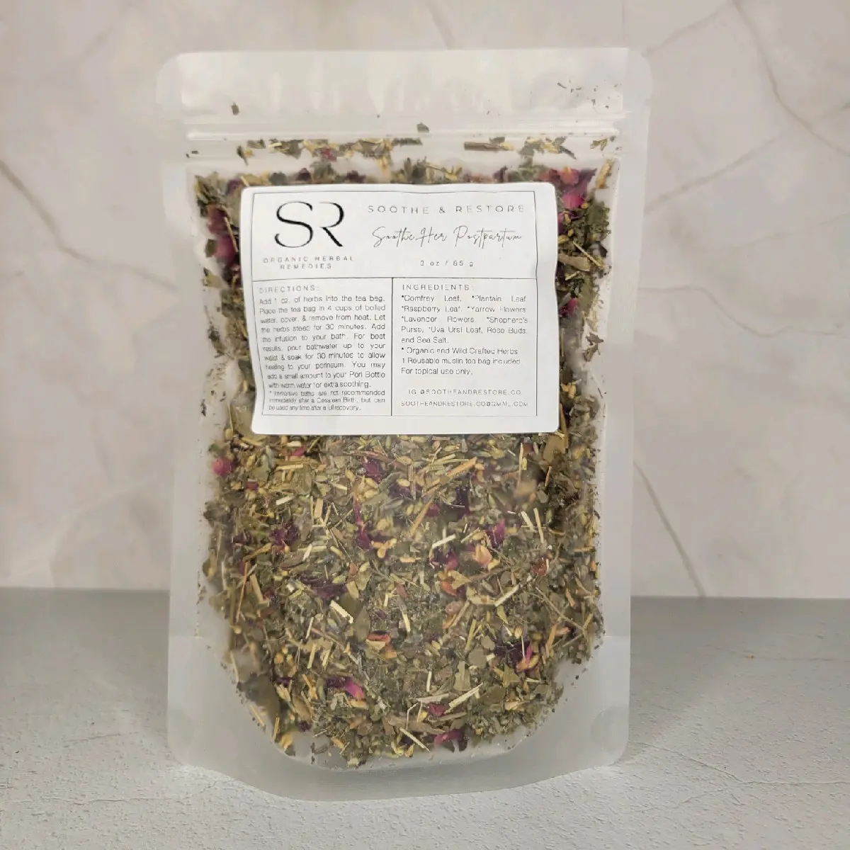 Herbal Sitz Bath Soak for Postpartum Recovery - Soothing and Supporting Perineal Lacerations, Swelling & Hormone Balance