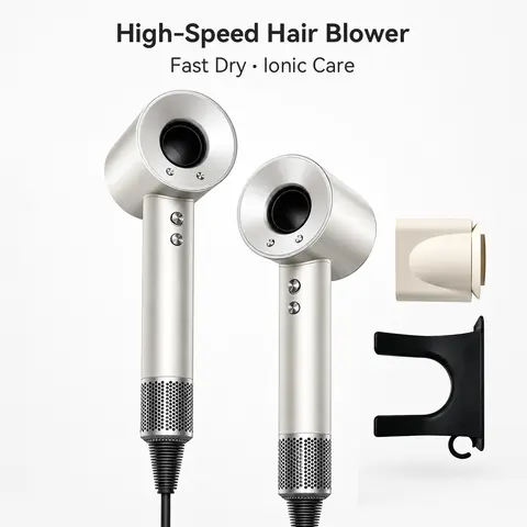 Qawtor Ionic Blow Dryer, 110,000 RPM High-Speed Motor for Fast Drying & Frizz-Free Hair, Lightweight Low Noise (<60dB) Portable Travel Design, Travel Hair Dryer, Portable Blow Dryer, tiktokshopbacktoschool