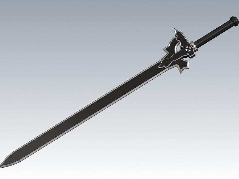 Kirito Sword Art Online Elucidator Cosplay Sword Kit 3D Printed