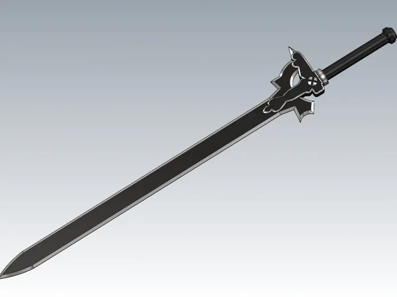 Kirito Sword Art Online Elucidator Cosplay Sword Kit 3D Printed