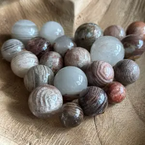 Thousand layer garden Quartz spheres