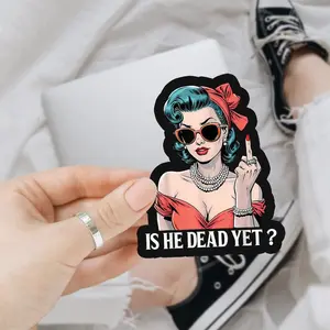 Is He De~d Yet Sticker, Anti Trump Car Magnet Sticker, Fuck Trump Sticker, Immigration Rights Sticker, Anti Fascist Sticker, Social Justice