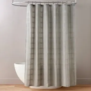 Hearth & Hand with Magnolia Grid-Like Textured Shower Curtain 72x72", Gray
