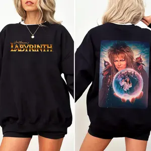 The Goblin King’s Gaze T-shirt, Labyrinth Double-Side Shirt, Cotton Unisex T-shirt, Crew Neck, Size S- 4xl, Menswear Top, Womenswear Top Underwear Streetwear