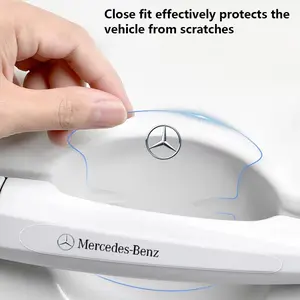 Transparent Car Door Handle Sticker, Bowl Protection Film, Fits Mercedes-Benz C E S Glc Gle Gls a Cla Gla, High-Quality Automotive Accessory