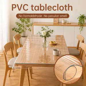 Clear Dining Table Protector 1.5mm Thick Waterproof Square Table Cover Mat Heavy Duty Plastic Tabletop Protection for Dining Room Kitchen and Family Dinner Square Tables Scratch Resistant and Easy to Clean BPA Free