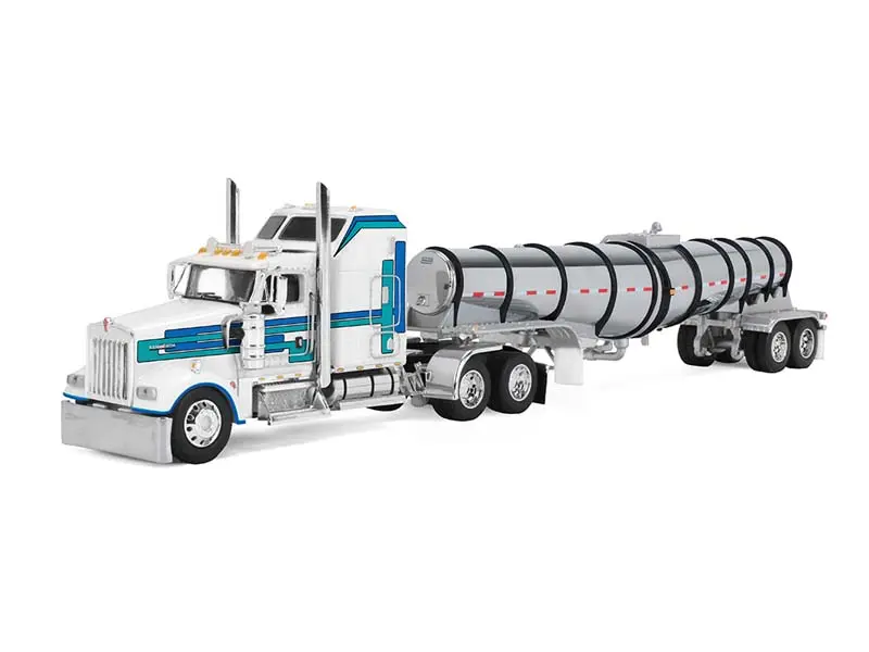 Kenworth W900L w/ 60" Aerodyne Sleeper & Polar Deep Drop Trailer Diecast 1:64 Scale Model - DCP 60-2353
