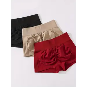 3-Pack High-Waisted Seamless Peach Lift Breathable Fitness Shorts For Women, Tummy Control Yoga Workout Athletic Gym Sportswear