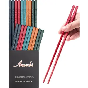 10 Pairs Fiberglass Chopsticks, Reusable, Dishwasher Safe (COLOR)