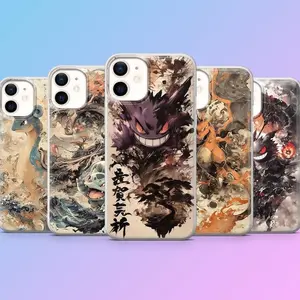 Anime Ghost Style Phone Case Cover fit for iPhone 17, 16, 15, 14, 13, 12, 11, X & Galaxy.