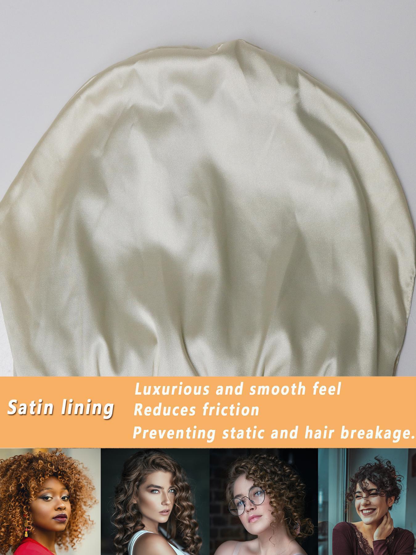 New Wool Blend Satin Lined Knit Beanie Hat, Lightweight Unisex Soft Loose Fit Warm Cap for Fall & Winter, Casual Style