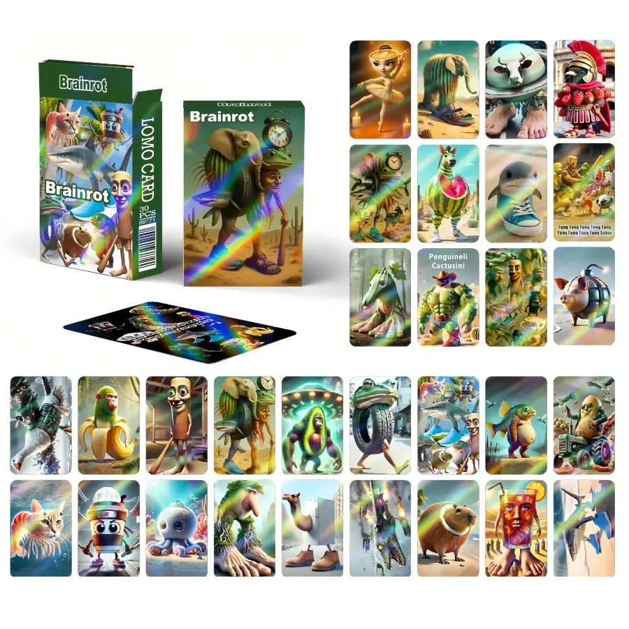 Brainrot Fun Playing Cards Box Set, Game Party Cards, Humorous Designs for Family Games & Parties, Perfect Gift Choice for Gatherings
