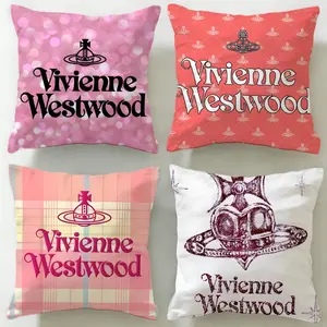 fashion brand Vivienne Westwood Cushion Cover Ultra-Soft Reversible Plush Pillow Cover | Double-sided fluffy comfort for car, sofa, bedroom | Skin-friendly fabric | Easy clean & maintain | Stylish home decor | Perfect gift for family & friends