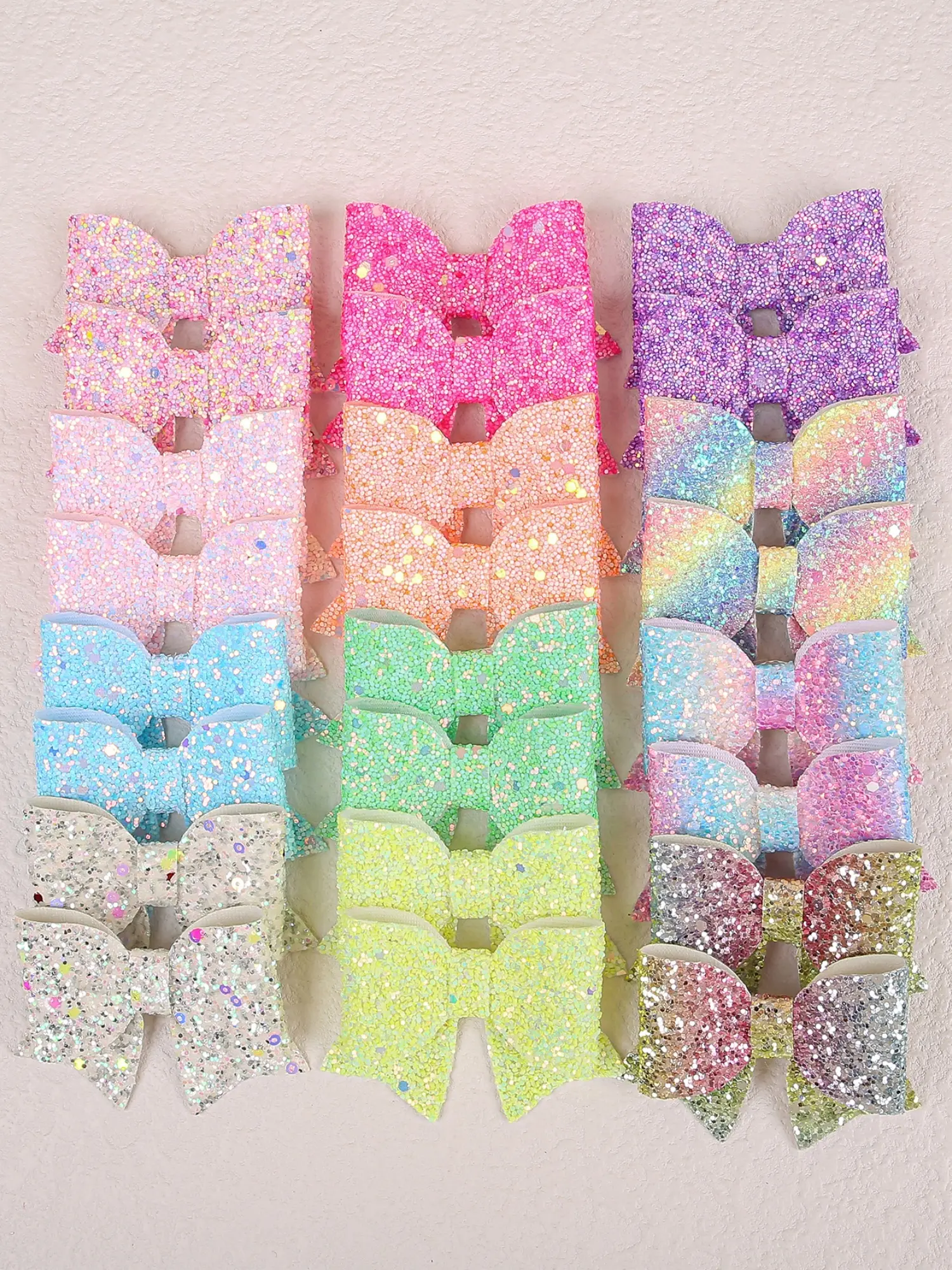 8 Piece Onion Powder Bow Hair Clips, Hair Clip Set, Bows for Hair, Super Cute Clips, Women Girls Teenage Bangs Side Clip, Perfect Fashion Accessory for Vacation Travel Daily Parties