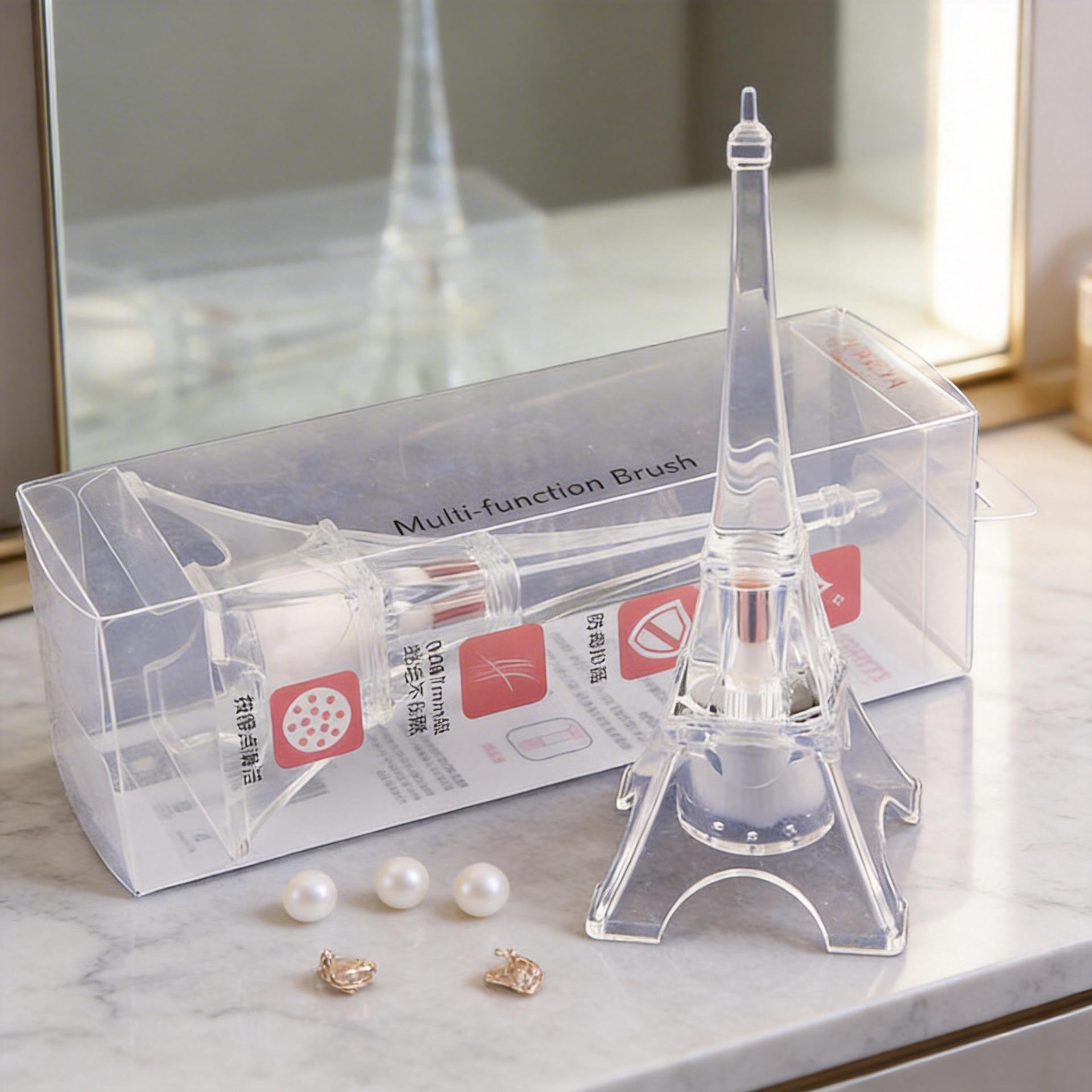 ZOREYA3 -in-1 Multifunctional Portable Makeup Brush | Soft Bristles, All-in-One for Contour, Blush, Highlighter, Eyeshadow & Concealer, Travel-Friendly Skincare Tool shipping free Cream Palette Transparent makeup brushes set sample products dusting