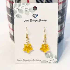 Citrine Star Earrings