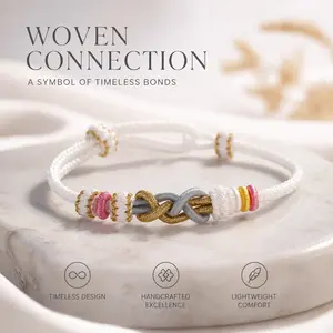 Hand-woven bracelet, adjustable double-knot bracelet, friendship bracelet, surfing bracelet—an ancient symbol of love and protection—a gift with profound meaning.